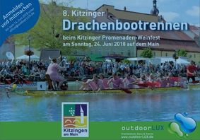 Flyer mit Infos und Anmeldung zum Kitzinger Drachenbootrennen